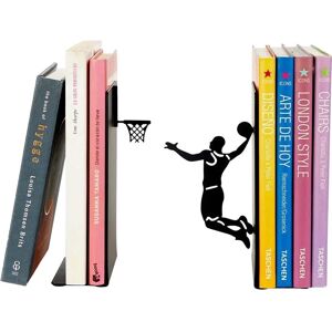 Serre-livres en métal noir Sport Basketteur