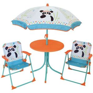 CIJEP Fun House - 713095 indian panda Salon de jardin avec une table, 2 chaises pliables et un parasol pour enfant - Publicité