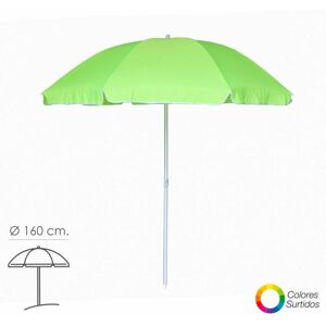 Parasol de plage en polyester ø 160 cm. Couleurs assorties inclinables