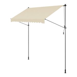 Store Banne Rétractable, Store Manuel, Réglable en Hauteur, avec Manivelle pour Balcon, Jardin, Terrasse, 300 x 120 cm, Beige - Songmics - Publicité