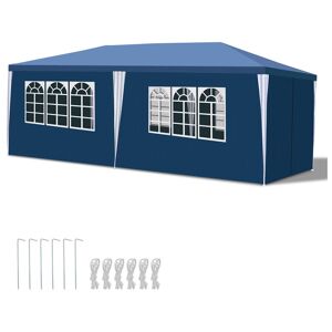 Swanew - Pavillon Pavillons & Tentes de réception stable Tente de réception Stabilitat Stand d'exposition Camping 3x6m Tente de réception - Bleu - Publicité