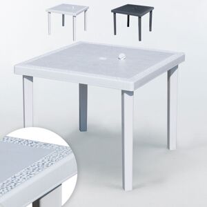 Table bar Poly-rotin carrée 90x90 Grand Soleil Gruvyer Couleur: Blanc - Publicité