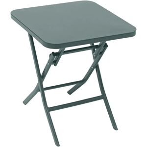 HESPERIDE Table d appoint de jardin carrée Greensboro vert jade 40x40cm en acier traité époxy - Hespéride - Vert jade - Publicité