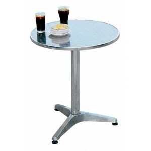 SMMO Table de bar ronde en aluminium et acier - Publicité