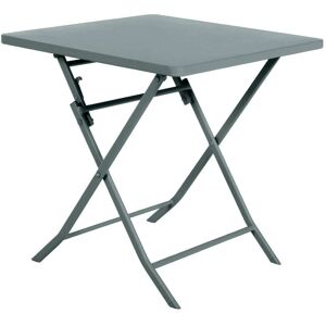 HESPERIDE Table de jardin pliante carrée Greensboro vert jade 2 places en acier traité époxy - Hespéride - Vert jade - Publicité