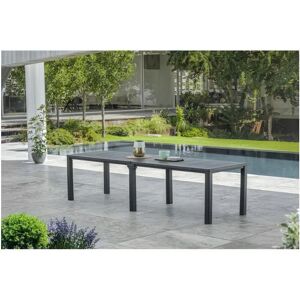 Keter - Table de Jardin coloris graphite - finition bois - allibert by modulable - 8 - 10 personnes - julie - Publicité