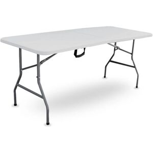 Terre Jardin - Table de jardin pliante 8 personnes 180cm Blanc - Blanc - Publicité