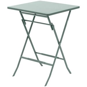 HESPERIDE Table haute pliante de jardin Greensboro vert olive 2 places en acier traité époxy - Hespéride - Vert olive - Publicité