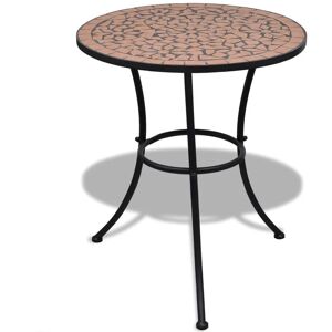 VIDAXL Table de bistro Terre cuite 60 cm Mosaïque - Publicité