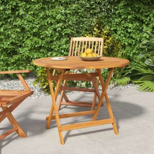 DESIGN IN Table pliable de jardin ø 90x75 cm Bois d'acacia solide - Publicité