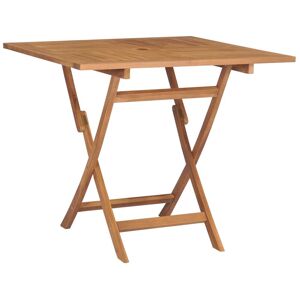 VIDAXL Table pliable de jardin 85x85x76 cm Bois de teck solide, Carré - Carré - Publicité