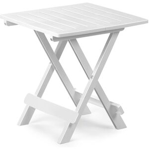 Deuba Table en plastique jardin terrasse balcon Adige – 45 cm x 43 cm x 50 cm - Vert ou Blanc Blanc - Publicité