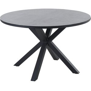 BELIANI Table de Jardin Moderne 120 cm avec Aluminium et Verre Gris et Noir Maletto - Publicité