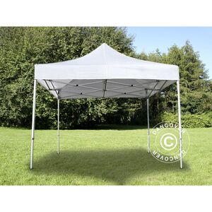 Dancover - Tente pliante Chapiteau pliable Tonnelle pliante Barnum pliant FleXtents pro 3x3m Blanc, Ignifugé - Blanc - Publicité