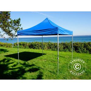 DANCOVER Tente pliante Chapiteau pliable Tonnelle pliante Barnum pliant FleXtents PRO 3x3m Bleu - Bleu - Publicité