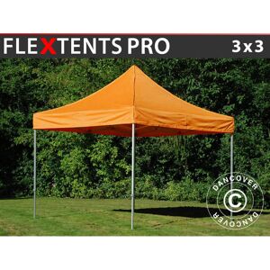 Dancover - Tente pliante Chapiteau pliable Tonnelle pliante Barnum pliant FleXtents pro 3x3m Orange - Orange - Publicité