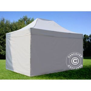 DANCOVER Tente pliante Chapiteau pliable Tonnelle pliante Barnum pliant FleXtents pro 3x4,5m Blanc, avec 4 cotés - Blanc - Publicité