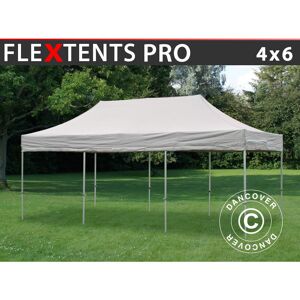 Dancover - Tente pliante Chapiteau pliable Tonnelle pliante Barnum pliant FleXtents pro 4x6m Latte - Latte - Publicité