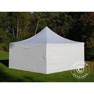 Dancover - Tente pliante Chapiteau pliable Tonnelle pliante Barnum pliant FleXtents pro 5x5m Blanc, avec 4 cotés - Blanc - Publicité