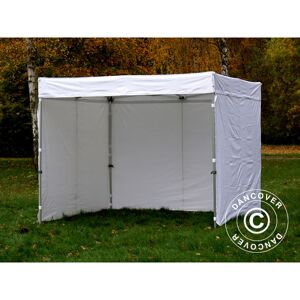 DANCOVER Tente pliante Chapiteau pliable Tonnelle pliante Barnum pliant FleXtents pro Exhibition avec parois 3x3m, blanc, M2 - Blanc - Publicité