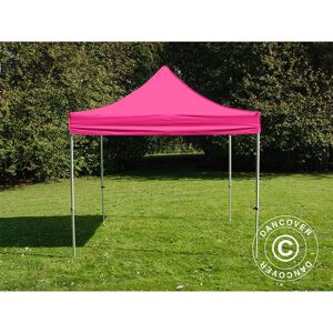 DANCOVER Tente pliante Chapiteau pliable Tonnelle pliante Barnum pliant FleXtents PRO Steel 3x3m Rose - Rose - Publicité