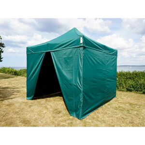 DANCOVER Tente pliante Chapiteau pliable Tonnelle pliante Barnum pliant FleXtents PRO Steel 3x3m Vert, avec 4 cotés - Vert - Publicité