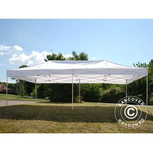 Dancover - Tente pliante Chapiteau pliable Tonnelle pliante Barnum pliant FleXtents pro Steel 4x8m Blanc - Blanc - Publicité