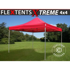 DANCOVER Tente pliante Chapiteau pliable Tonnelle pliante Barnum pliant FleXtents Xtreme 50 4x4m Rouge - Rouge - Publicité