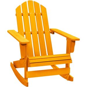 Chaise à bascule de jardin Adirondack Bois de sapin Orange The Living Store Orange - Publicité