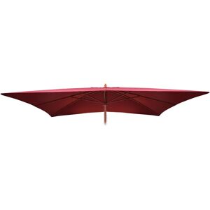 HHG [JAMAIS UTILISÉ] Toile de rechange pour parasol en bois Florida, Toile de parasol de jardin, 2x3m 6kg bordeaux - red - Publicité