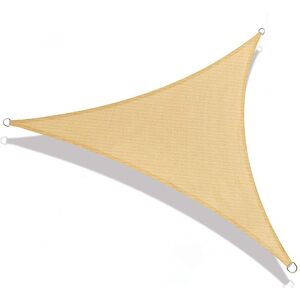 Voile d'ombrage triangulaire grande taille - 3,6x3,6x3,6 m - Polyéthylène haute densité résistant aux uv - Crème - Beige - Maxxgarden - Publicité