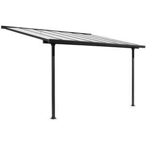 Habrita - Toit terrasse en aluminium 9.21 m² gris anthracite tt3030al - aluminium - Publicité