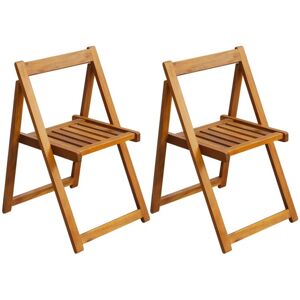 Vidaxl - Chaises pliables de jardin 2 pcs Bois d'acacia solide - Publicité