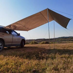 Voile d'ombrage Auvent latéral de voiture étanche 3 x 2 m kaki pour camping - Publicité