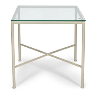 NV GALLERY Table d'appoint d'extérieur BEL AIR - Table d'appoint outdoor, Verre transparent & métal taupe Taupe