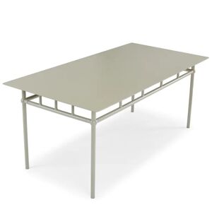 NV GALLERY Table a manger outdoor AMALFI - Table a manger outdoor, pour 6-8 personnes, Metal taupe waterproof, L180
