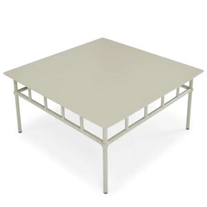 NV GALLERY Table basse outdoor AMALFI - Table basse outdoor, Métal taupe waterproof, 100x100