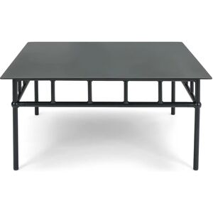 NV GALLERY Table basse outdoor AMALFI - Table basse outdoor, Metal taupe waterproof, 100x100 Noir