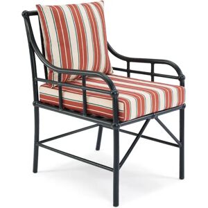 NV GALLERY Chaise outdoor AMALFI - Chaise outdoor, Rayures & metal noir