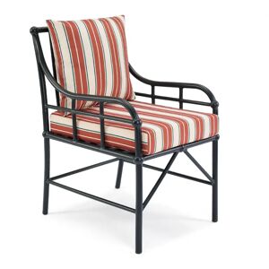 NV GALLERY Chaise outdoor AMALFI - Chaise outdoor, Rayures & metal noir