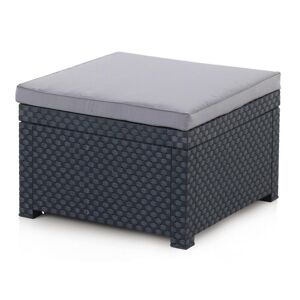 MYLIA Pouf de jardin II en résine moulée - Anthracite - SOPHIE de MYLIA