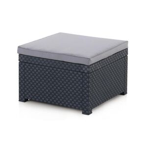 MYLIA Pouf de jardin II en résine moulée - Anthracite - SOPHIE de MYLIA