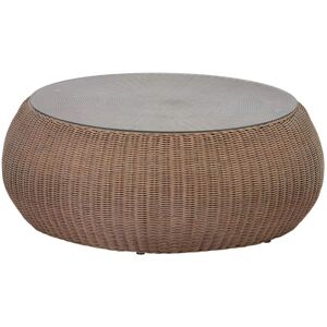 Vente-unique.com Table basse de jardin en resine tressee caramel - WHITEHEAVEN de MYLIA