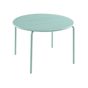 Table ronde de jardin D110cm en metal Vert amande MIRMANDE de MYLIA