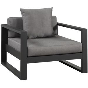 MYLIA Fauteuil de jardin en aluminium - Anthracite - MOLOKAI de MYLIA