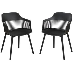 Lot de 2 fauteuils de jardin en polypropylene Noir SOHO de MYLIA