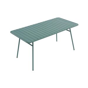 MYLIA Table de jardin L.160 cm en métal - Vert amande - MIRMANDE de MYLIA
