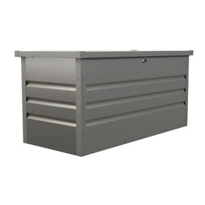 Vente-unique Coffre de rangement de jardin en acier galvanisé gris - 400L - TOMASO