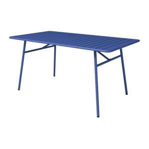 Table de jardin L160 cm en metal Bleu nuit MIRMANDE de MYLIA