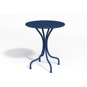 MYLIA Table ronde de jardin D.60 cm en métal - Bleu nuit - MIRMANDE de MYLIA